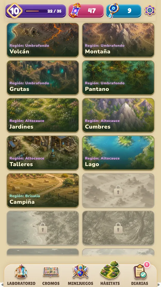 Mapa de hábitats